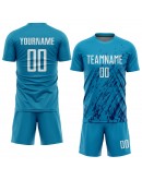Best Pro Custom Aqua White Sublimation Soccer Uniform Jersey Best Pro Custom Aqua White Sublimation Soccer Uniform Jersey