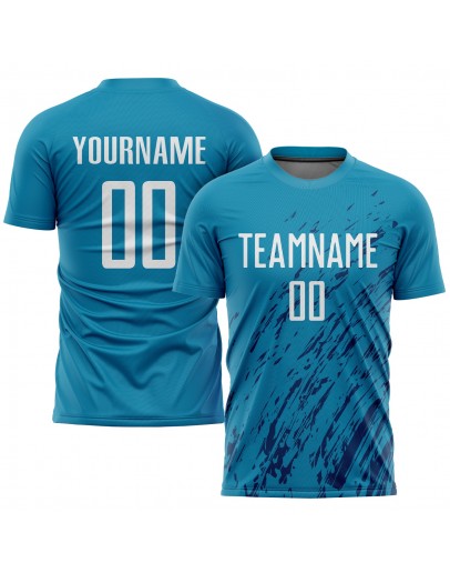 Best Pro Custom Aqua White Sublimation Soccer Uniform Jersey Best Pro Custom Aqua White Sublimation Soccer Uniform Jersey