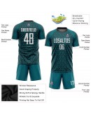 Best Pro Custom Aqua White-Black Sublimation Soccer Uniform Jersey Best Pro Custom Aqua White-Black Sublimation Soccer Uniform Jersey