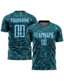 Best Pro Custom Aqua Light Blue-Black Sublimation Soccer Uniform Jersey Best Pro Custom Aqua Light Blue-Black Sublimation Soccer Uniform Jersey