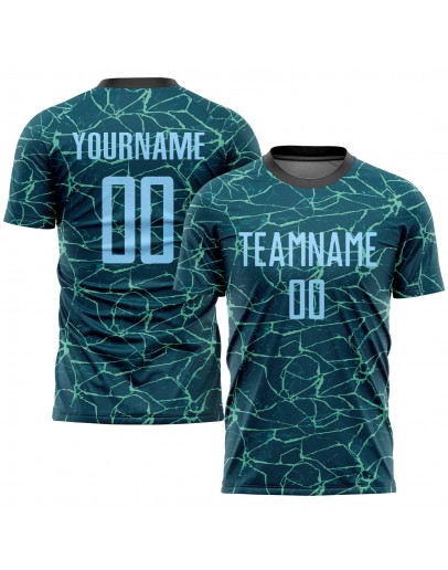 Best Pro Custom Aqua Light Blue-Black Sublimation Soccer Uniform Jersey Best Pro Custom Aqua Light Blue-Black Sublimation Soccer Uniform Jersey