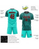 Best Pro Custom Aqua Red-Black Sublimation Soccer Uniform Jersey Best Pro Custom Aqua Red-Black Sublimation Soccer Uniform Jersey