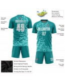 Best Pro Custom Aqua White Third Sublimation Soccer Uniform Jersey Best Pro Custom Aqua White Third Sublimation Soccer Uniform Jersey