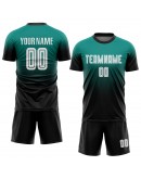 Best Pro Custom Aqua White-Black Sublimation Fade Fashion Soccer Uniform Jersey Best Pro Custom Aqua White-Black Sublimation Fade Fashion Soccer Uniform Jersey