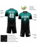 Best Pro Custom Aqua White-Black Sublimation Fade Fashion Soccer Uniform Jersey Best Pro Custom Aqua White-Black Sublimation Fade Fashion Soccer Uniform Jersey